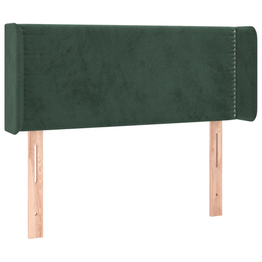 Čelo Postele Typu Ušák Tmavě Zelená 103X16X78/88 Cm Samet