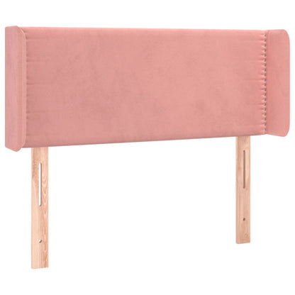 Čelo Postele Typu Ušák Růžová 103 X 16 X 78/88 Cm Samet