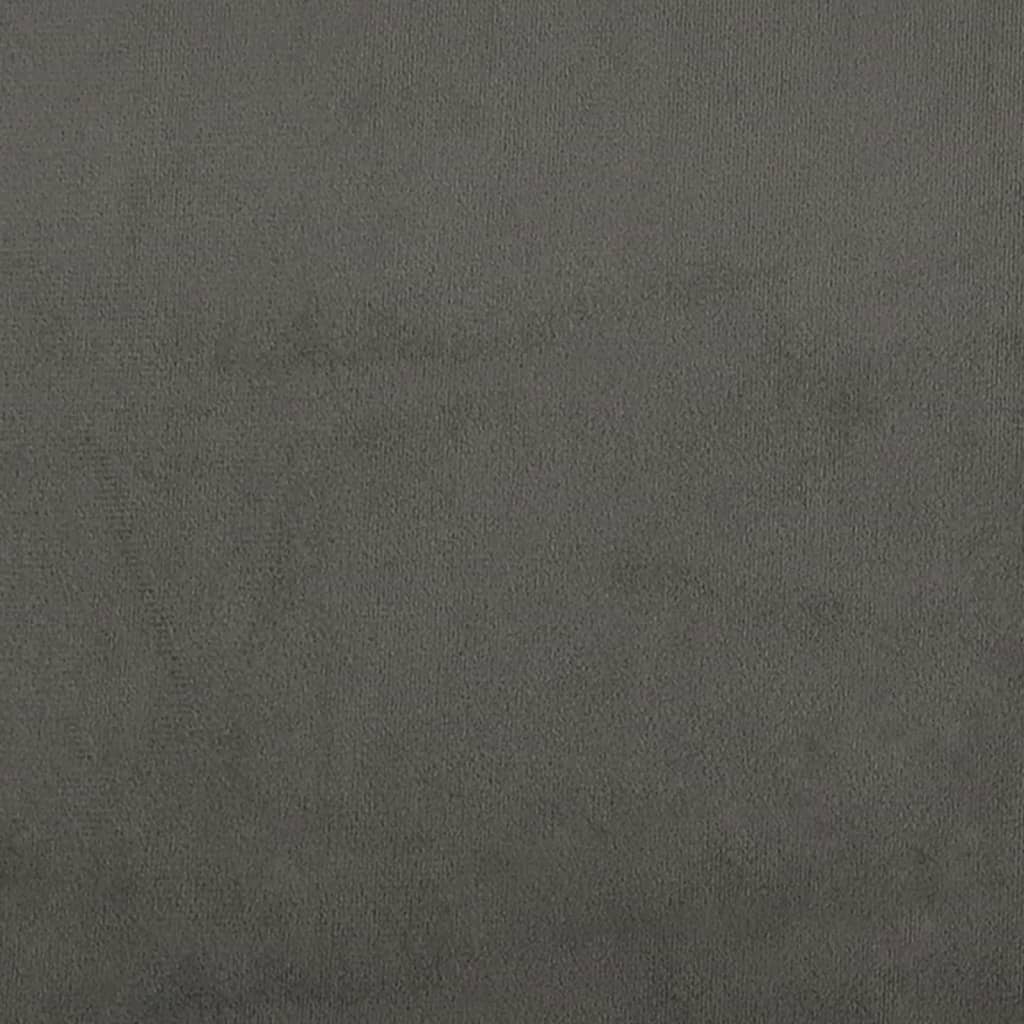 Čelo Postele Typu Ušák Tmavě Šedé 163X16X78/88 Cm Samet