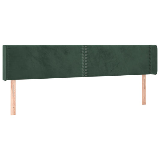 Čelo Postele Typu Ušák Tmavě Zelená 183X16X78/88 Cm Samet