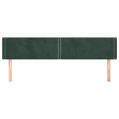 Čelo Postele Typu Ušák Tmavě Zelená 183X16X78/88 Cm Samet