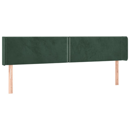 Čelo Postele Typu Ušák Tmavě Zelená 203X16X78/88 Cm Samet