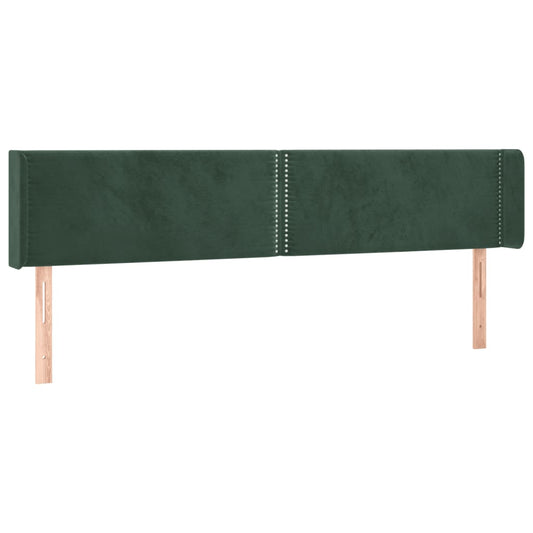 Čelo Postele Typu Ušák Tmavě Zelená 203X16X78/88 Cm Samet