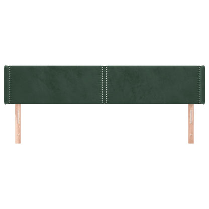 Čelo Postele Typu Ušák Tmavě Zelená 203X16X78/88 Cm Samet