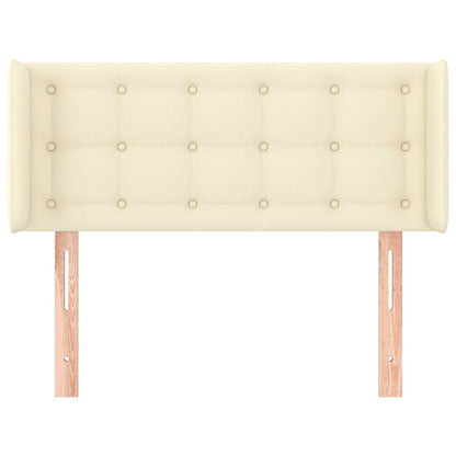 Čelo Postele Typu Ušák Krémové 93X16X78/88 Cm Umělá Kůže