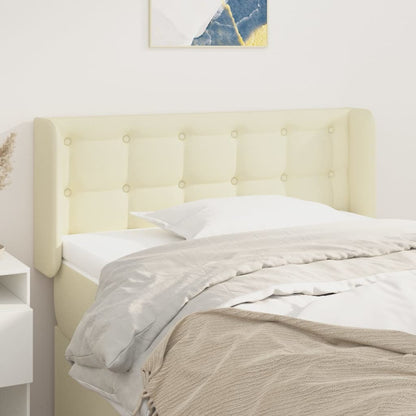 Čelo Postele Typu Ušák Krémové 93X16X78/88 Cm Umělá Kůže