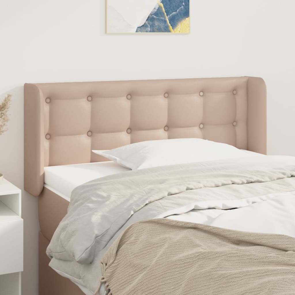 Čelo Postele Typu Ušák Černé Umělá Kůže