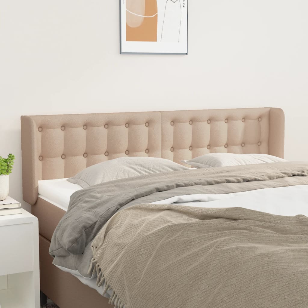 Čelo Postele Typu Ušák Černé Umělá Kůže