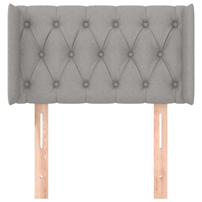 Čelo Postele Typu Ušák Světle Šedé 83X16X78/88 Cm Textil