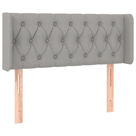 Čelo Postele Typu Ušák Světle Šedé 93X16X78/88 Cm Textil