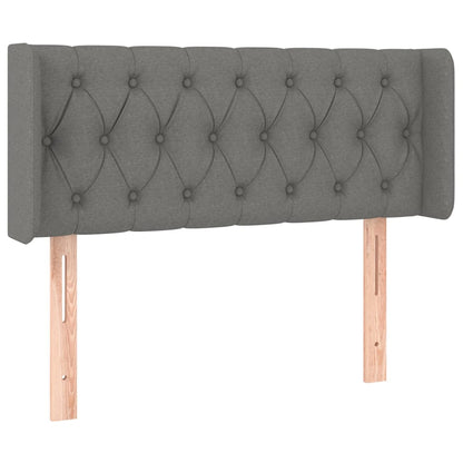 Čelo Postele Typu Ušák Tmavě Šedé 93X16X78/88 Cm Textil