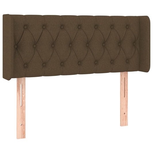 Čelo Postele Typu Ušák Tmavě Hnědé 93X16X78/88 Cm Textil