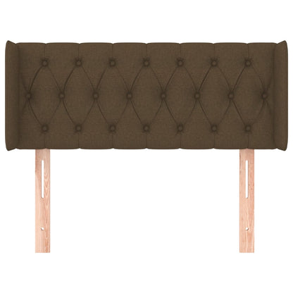 Čelo Postele Typu Ušák Tmavě Hnědé 93X16X78/88 Cm Textil