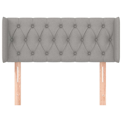 Čelo Postele Typu Ušák Světle Šedé 103X16X78/88 Cm Textil