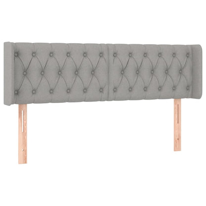 Čelo Postele Typu Ušák Světle Šedé 147X16X78/88 Cm Textil