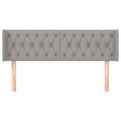 Čelo Postele Typu Ušák Světle Šedé 147X16X78/88 Cm Textil