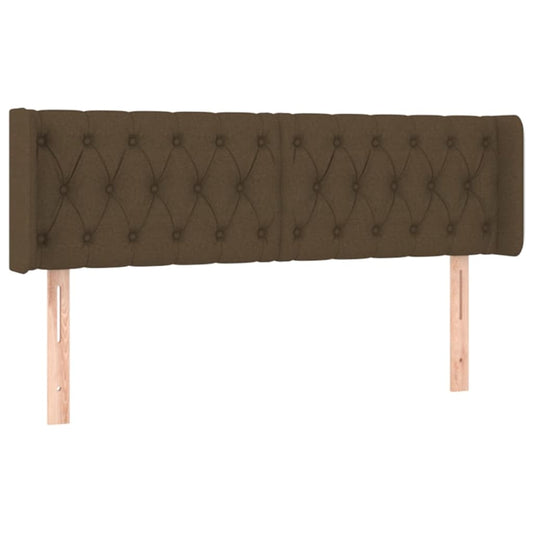 Čelo Postele Typu Ušák Tmavě Hnědé 163X16X78/88 Cm Textil