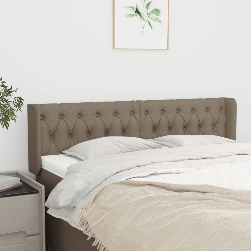 Čelo Postele Typu Ušák Taupe 163 X 16 X 78/88 Cm Textil