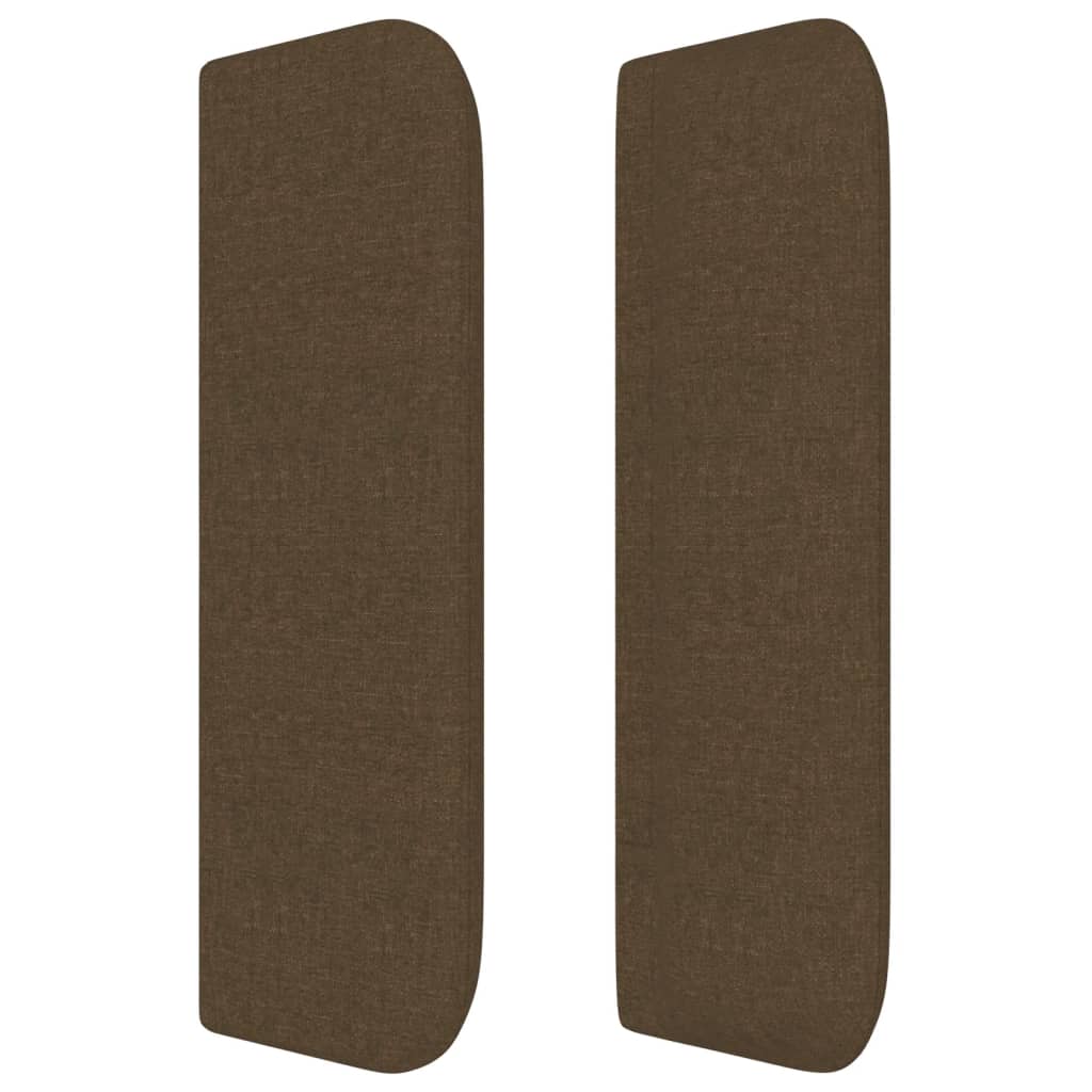 Čelo Postele Typu Ušák Tmavě Hnědé 183X16X78/88 Cm Textil