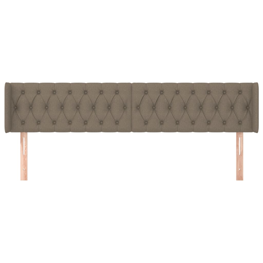 Čelo Postele Typu Ušák Taupe 203 X 16 X 78/88 Cm Textil