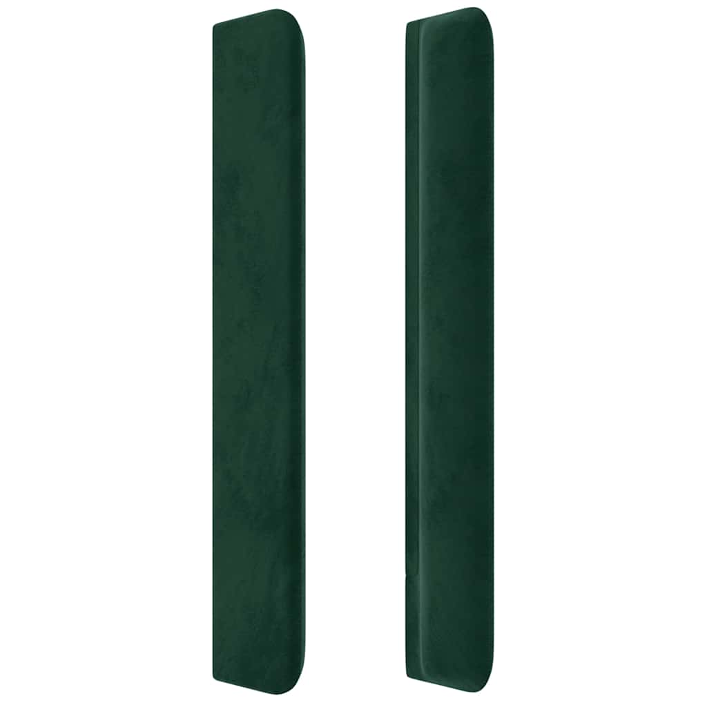 Čelo Postele Typu Ušák Tmavě Zelené 83X16X118/128 Cm Samet
