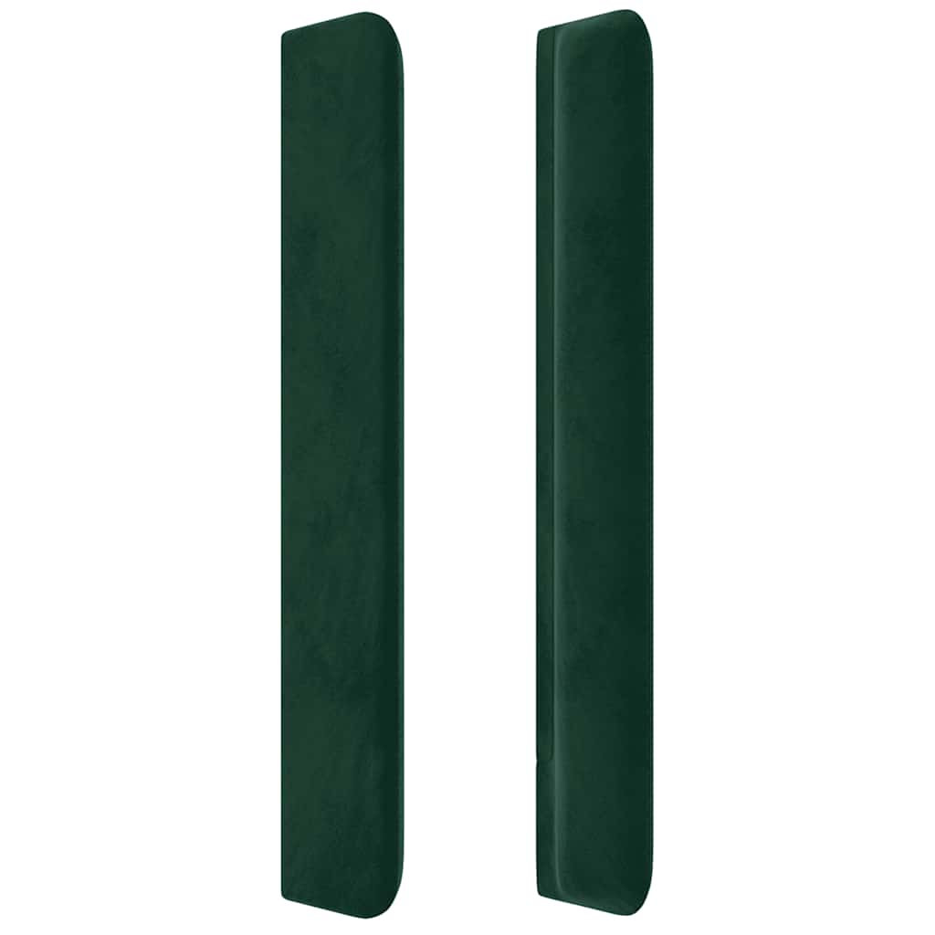Čelo Postele Typu Ušák Tmavě Zelené 93X16X118/128 Cm Samet