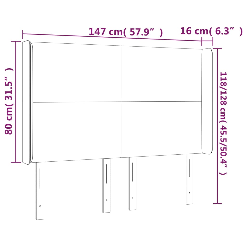 Čelo Postele Typu Ušák Tmavě Zelená 147X16X118/128 Cm Samet