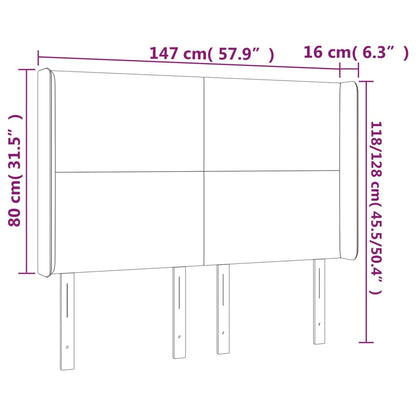 Čelo Postele Typu Ušák Tmavě Zelená 147X16X118/128 Cm Samet