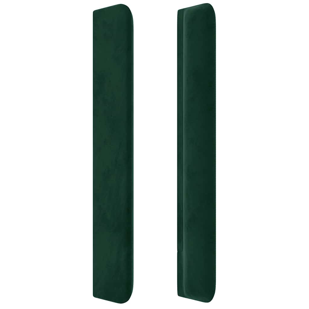 Čelo Postele Typu Ušák Tmavě Zelená 163X16X118/128 Cm Samet