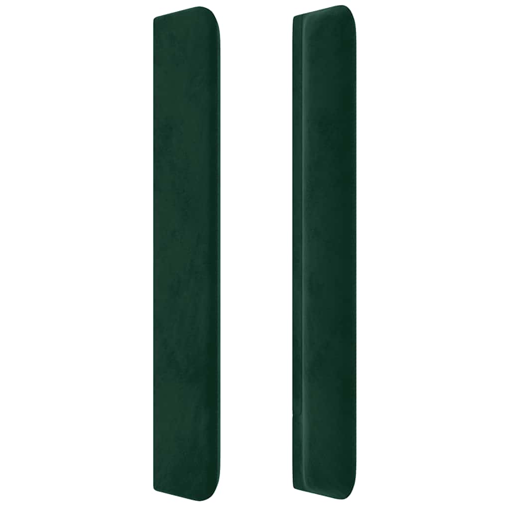 Čelo Postele Typu Ušák Tmavě Zelená 183X16X118/128 Cm Samet