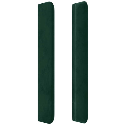 Čelo Postele Typu Ušák Tmavě Zelená 183X16X118/128 Cm Samet