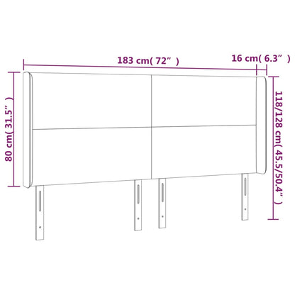 Čelo Postele Typu Ušák Tmavě Zelená 183X16X118/128 Cm Samet