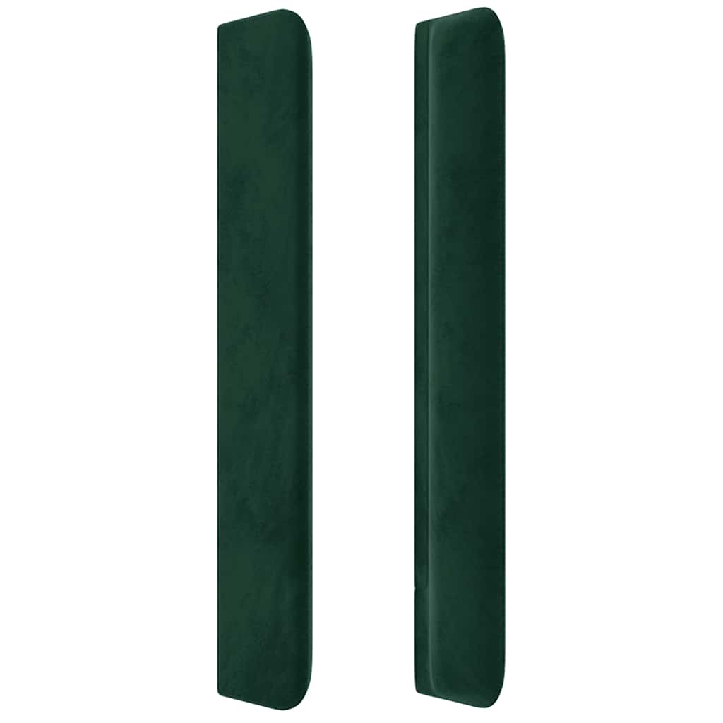 Čelo Postele Typu Ušák Tmavě Zelená 203X16X118/128 Cm Samet
