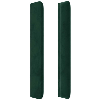 Čelo Postele Typu Ušák Tmavě Zelená 203X16X118/128 Cm Samet