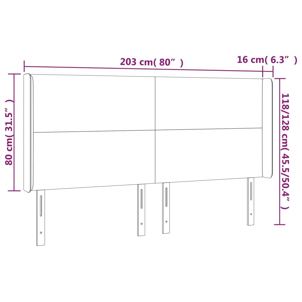 Čelo Postele Typu Ušák Tmavě Zelená 203X16X118/128 Cm Samet