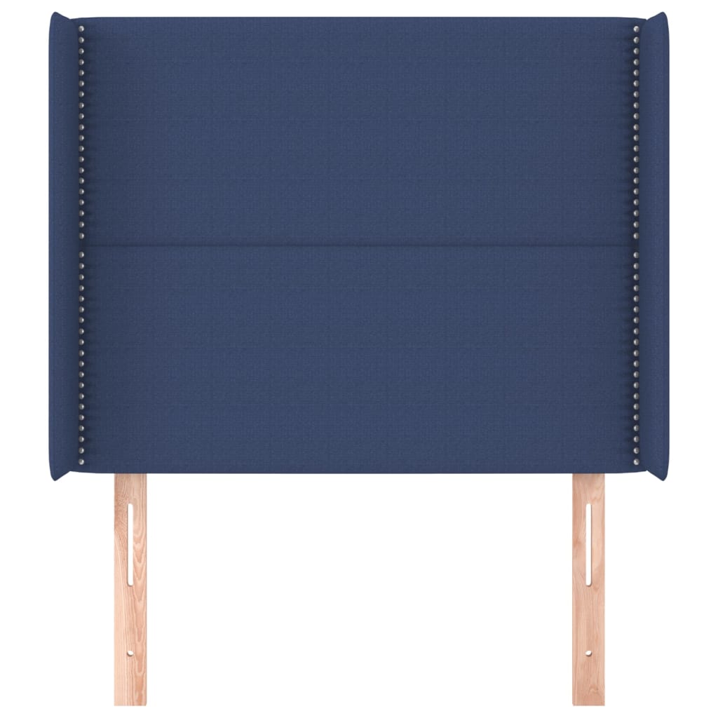 Čelo Postele Typu Ušák Modré 93X16X118/128 Cm Textil