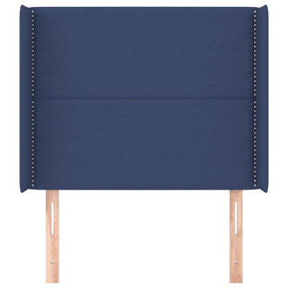Čelo Postele Typu Ušák Modré 93X16X118/128 Cm Textil