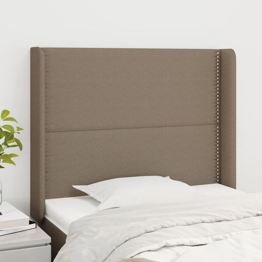 Čelo Postele Typu Ušák Taupe 103X16X118/128 Cm Textil