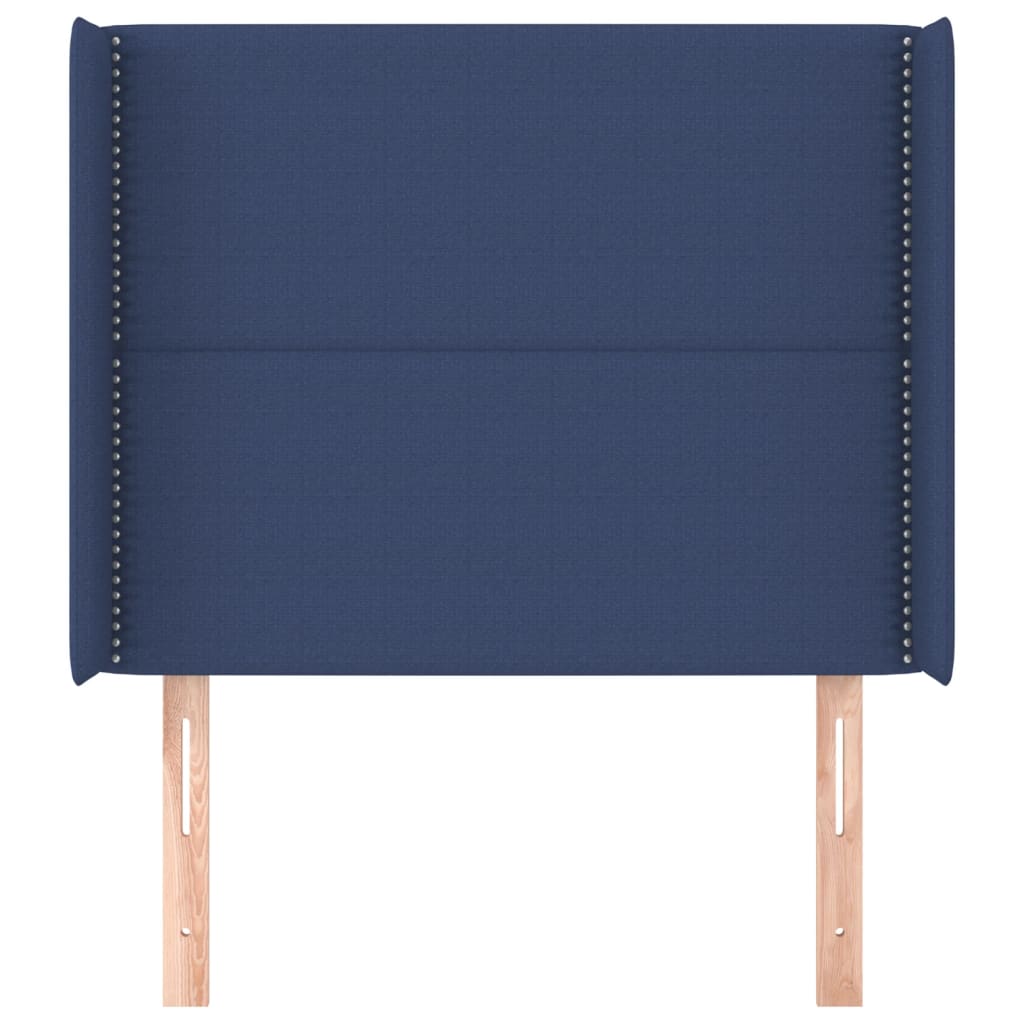 Čelo Postele Typu Ušák Modré 103X16X118/128 Cm Textil