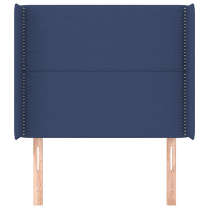 Čelo Postele Typu Ušák Modré 103X16X118/128 Cm Textil