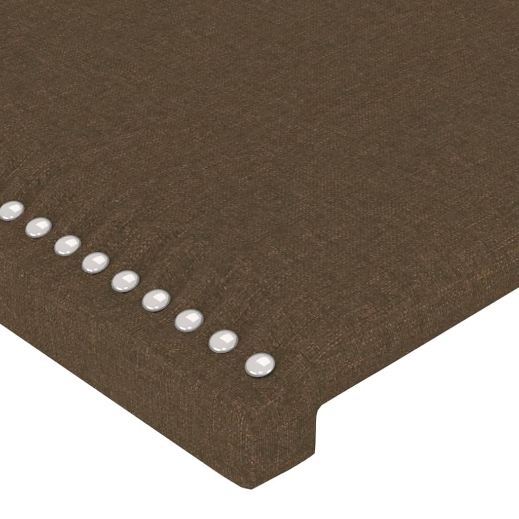 Čelo Postele Typu Ušák Tmavě Hnědé 147X16X118/128 Cm Textil