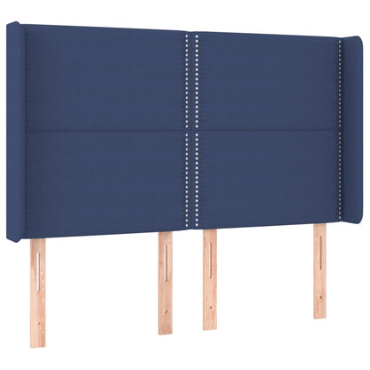 Čelo Postele Typu Ušák Modré 147X16X118/128 Cm Textil