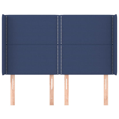 Čelo Postele Typu Ušák Modré 147X16X118/128 Cm Textil