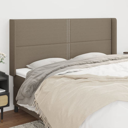 Čelo Postele Typu Ušák Taupe 183X16X118/128 Cm Textil