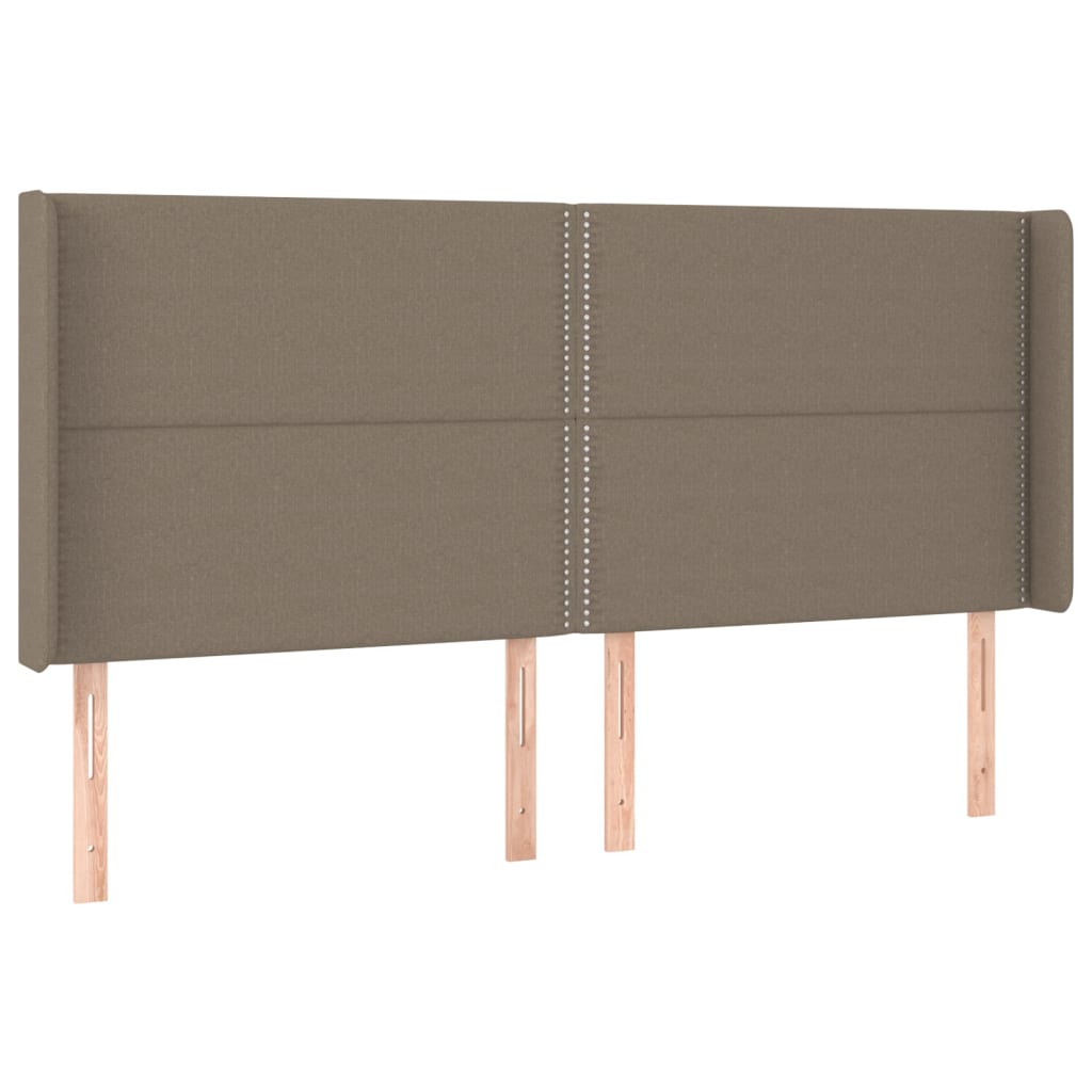 Čelo Postele Typu Ušák Taupe 203X16X118/128 Cm Textil