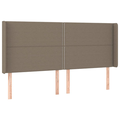 Čelo Postele Typu Ušák Taupe 203X16X118/128 Cm Textil