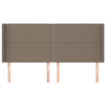 Čelo Postele Typu Ušák Taupe 203X16X118/128 Cm Textil