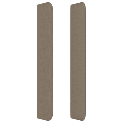 Čelo Postele Typu Ušák Taupe 203X16X118/128 Cm Textil