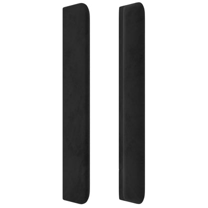 Čelo Postele Typu Ušák Černé 83X16X118/128 Cm Samet