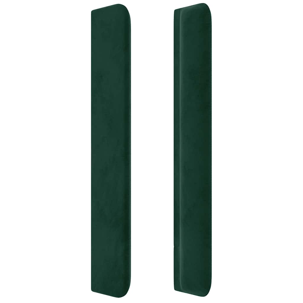 Čelo Postele Typu Ušák Tmavě Zelená 103X16X118/128 Cm Samet